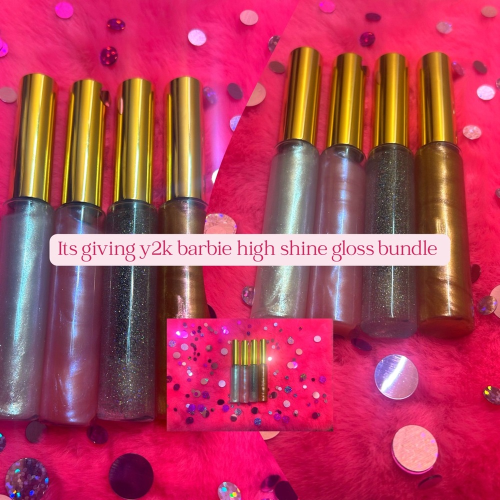 Y2K Barbie High Shine Gloss Bundle - Gold and Silver
